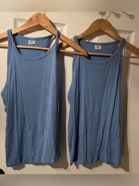 Aritzia Sunday Best Ribbed Tank Top Bundle Blue Size L (2)